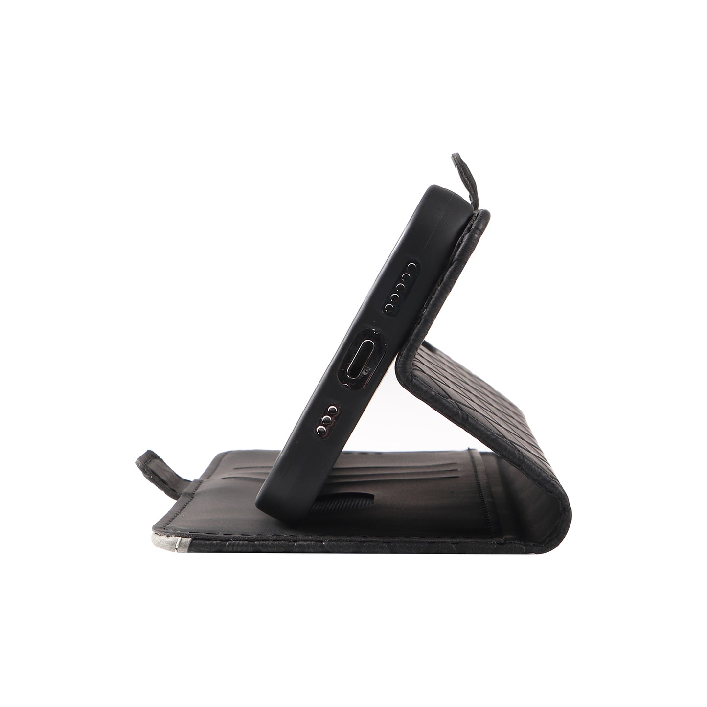 For Samsung Galaxy A16 5G / A16 4G Case Rhombus PU Leather Flip Phone Cover - Black