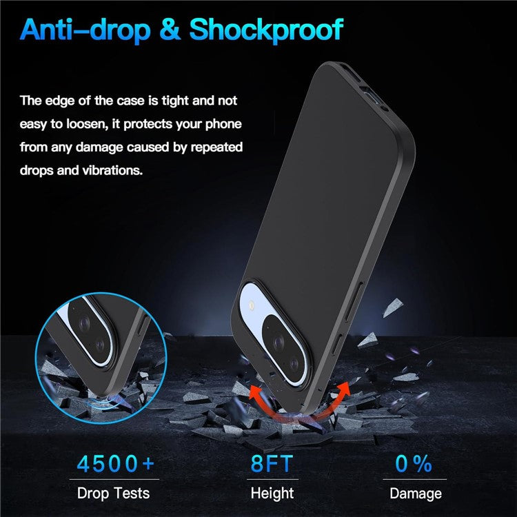 For Google Pixel 9 Pro  /  Pixel 9 Case Anti-Drop Soft TPU Matte Phone Cover