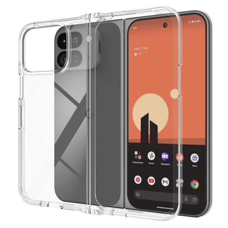 For Google Pixel 9 Pro Fold 5G Case TPU+Acrylic Clear Phone Cover, Integrated Design