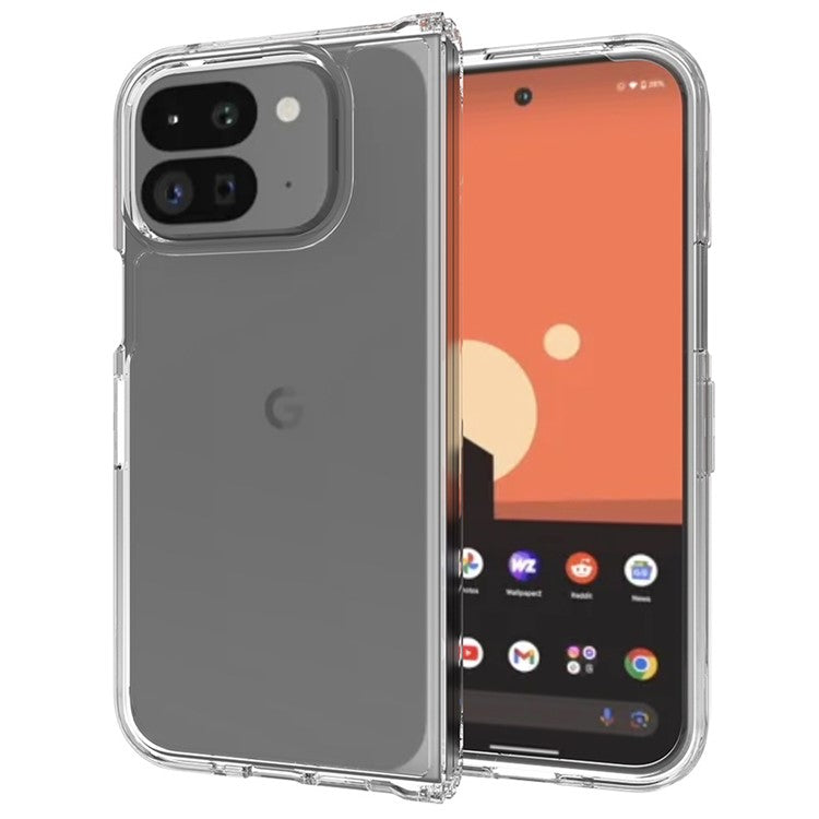 For Google Pixel 9 Pro Fold 5G Case TPU+Acrylic Clear Phone Cover, Integrated Design