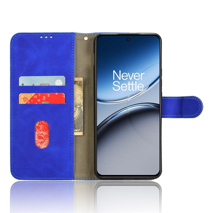 For OnePlus Nord 4 Leather Case Skin-Feel Anti-Drop Wallet Flip Phone Cover - Blue