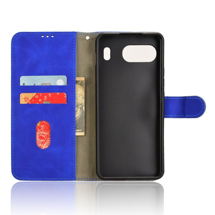 For OnePlus Nord 4 Leather Case Skin-Feel Anti-Drop Wallet Flip Phone Cover - Blue