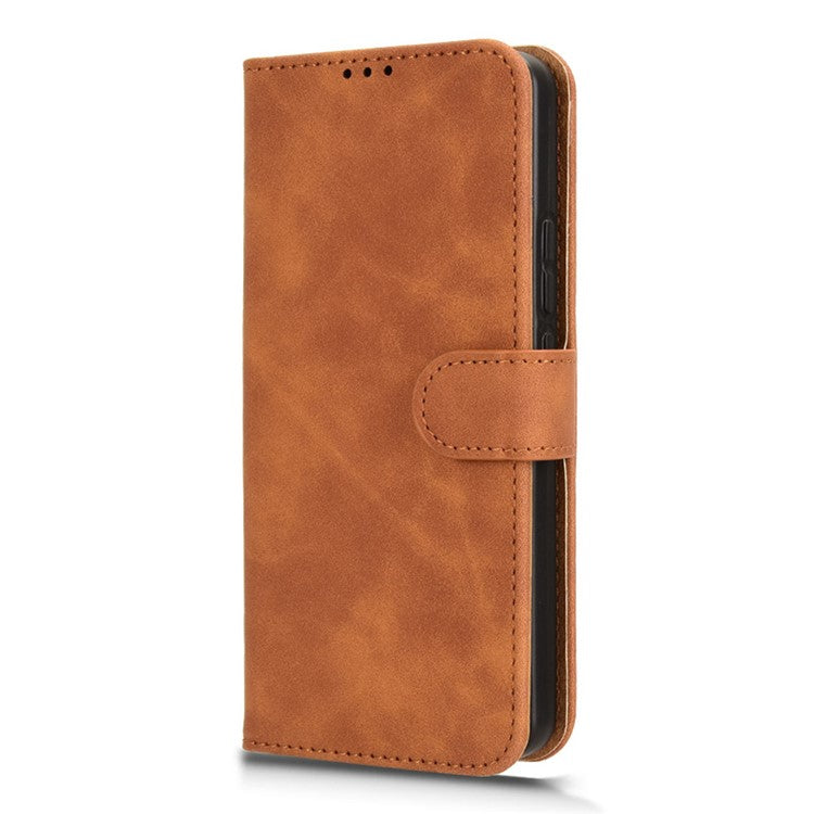 For OnePlus Nord 4 Leather Case Skin-Feel Anti-Drop Wallet Flip Phone Cover - Brown