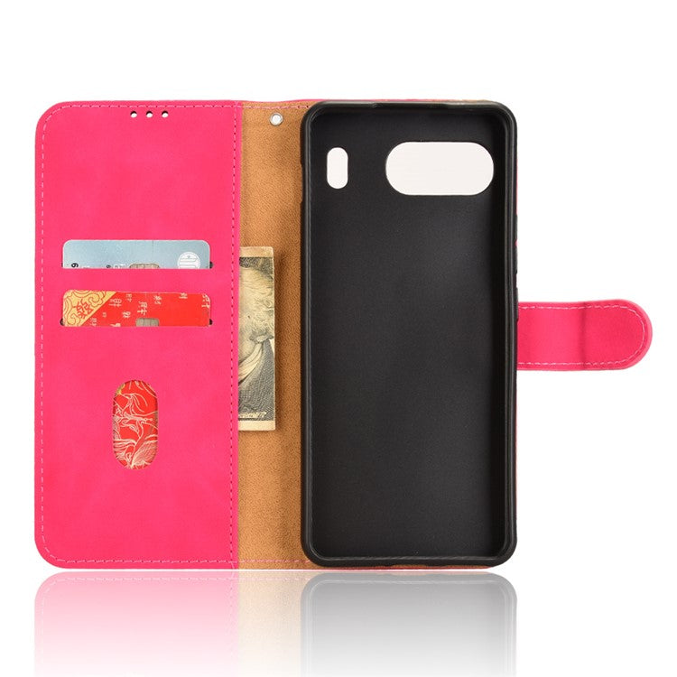 For OnePlus Nord 4 Leather Case Skin-Feel Anti-Drop Wallet Flip Phone Cover - Rose