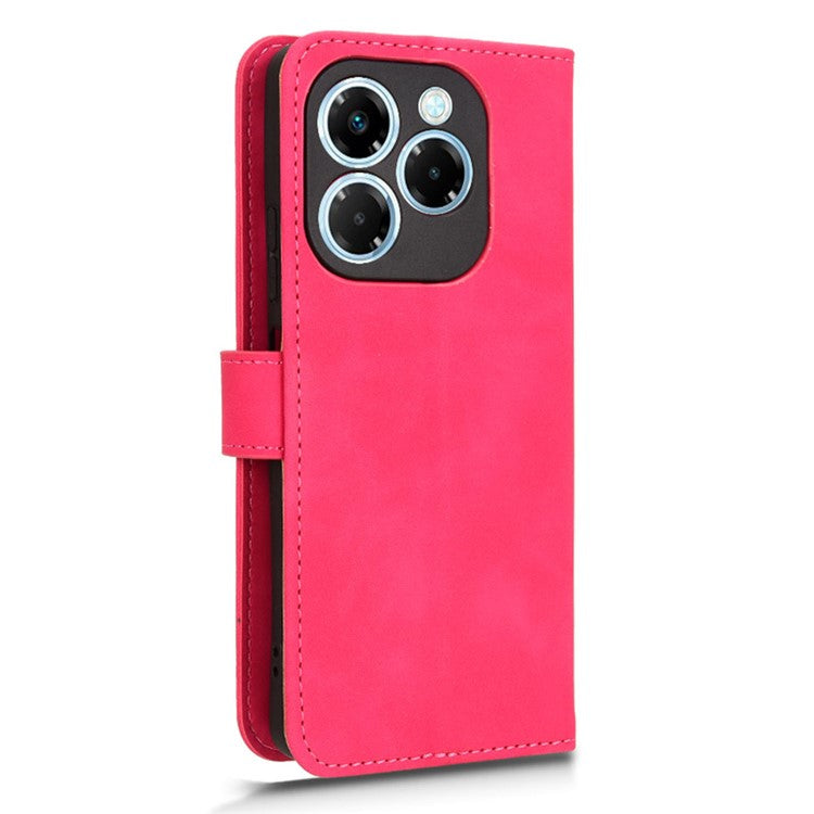 For Infinix Note 40X 5G Leather Case Skin-Feel Anti-Drop Wallet Flip Phone Cover - Rose