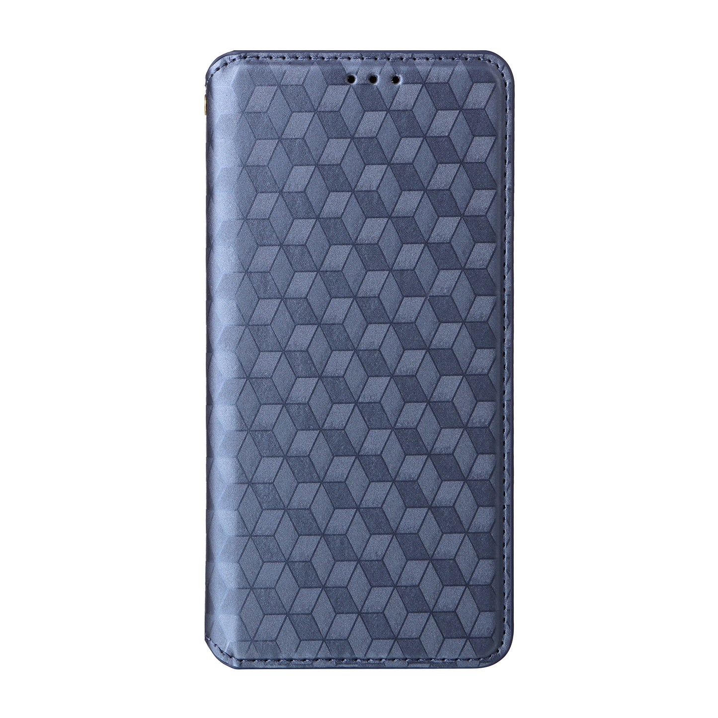 For Samsung Galaxy A06 Wallet Case Rhombus Imprinted Leather Phone Cover - Blue