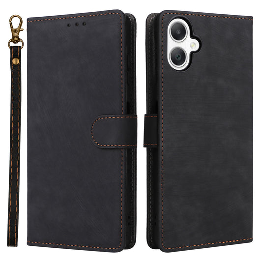 For Samsung Galaxy A06 Wallet Case RFID Blocking PU Leather Cover Stand View - Black