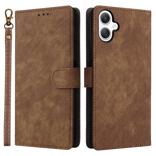 For Samsung Galaxy A06 Wallet Case RFID Blocking PU Leather Cover Stand View - Brown