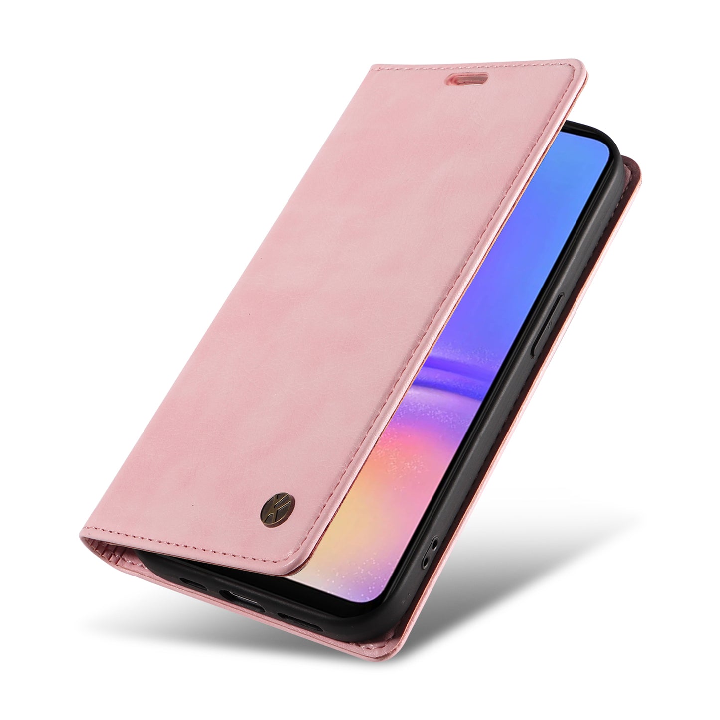 YIKATU YK-006 For Samsung Galaxy A06 Case Wallet Litchi Grain Leather Phone Cover Magnetic Auto-Absorbed - Pink