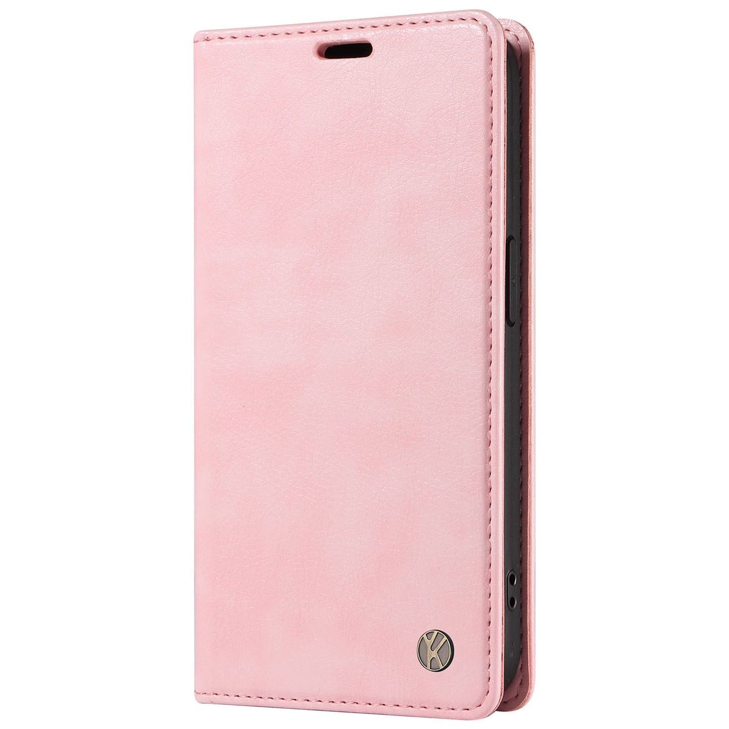 YIKATU YK-006 For Samsung Galaxy A06 Case Wallet Litchi Grain Leather Phone Cover Magnetic Auto-Absorbed - Pink