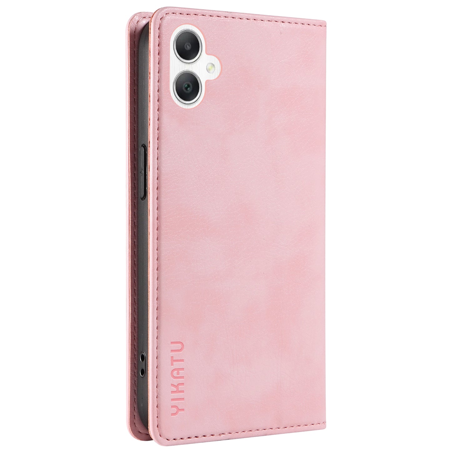 YIKATU YK-006 For Samsung Galaxy A06 Case Wallet Litchi Grain Leather Phone Cover Magnetic Auto-Absorbed - Pink