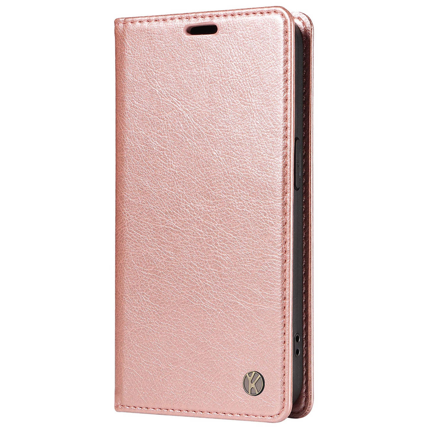 YIKATU YK-006 For Samsung Galaxy A06 Case Wallet Litchi Grain Leather Phone Cover Magnetic Auto-Absorbed - Rose Gold