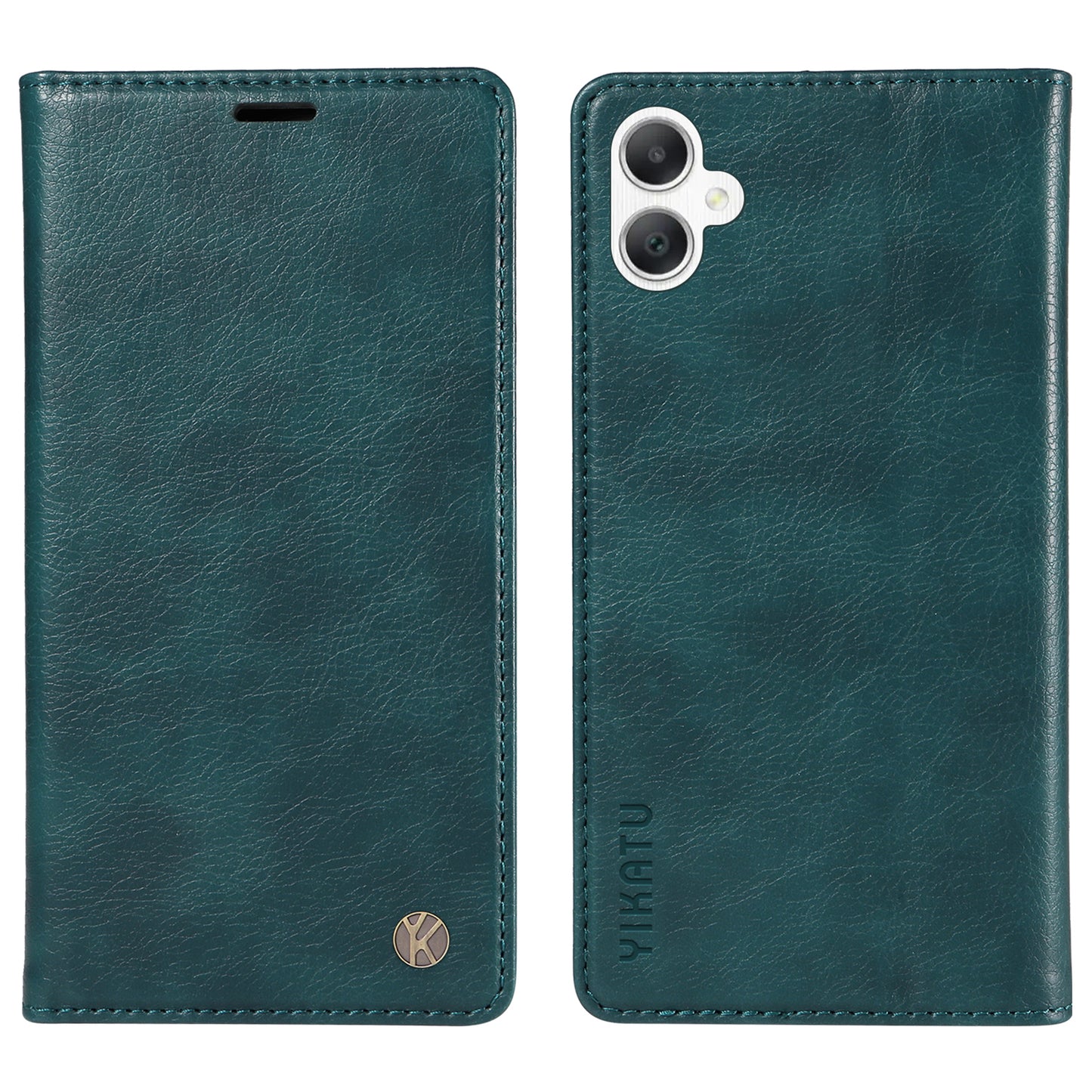 YIKATU YK-006 For Samsung Galaxy A06 Case Wallet Litchi Grain Leather Phone Cover Magnetic Auto-Absorbed - Blue