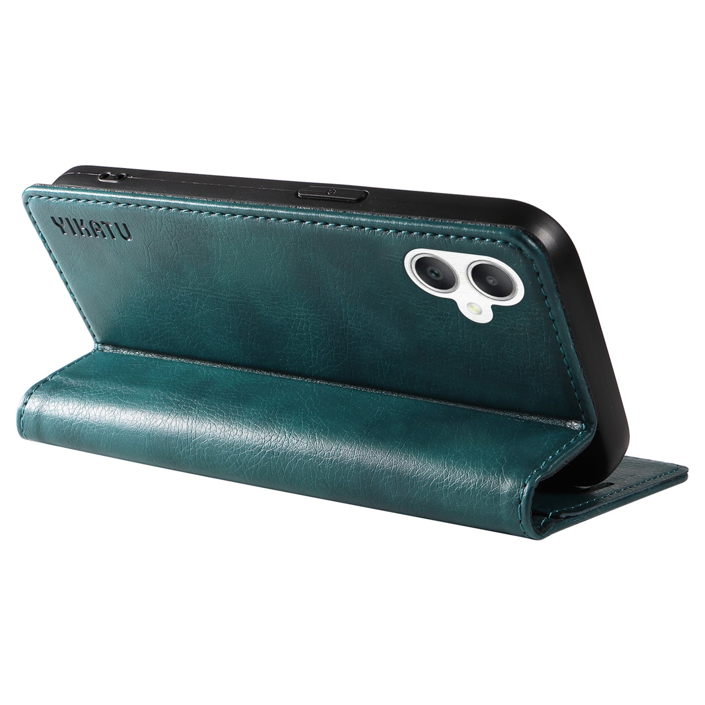 YIKATU YK-006 For Samsung Galaxy A06 Case Wallet Litchi Grain Leather Phone Cover Magnetic Auto-Absorbed - Blue