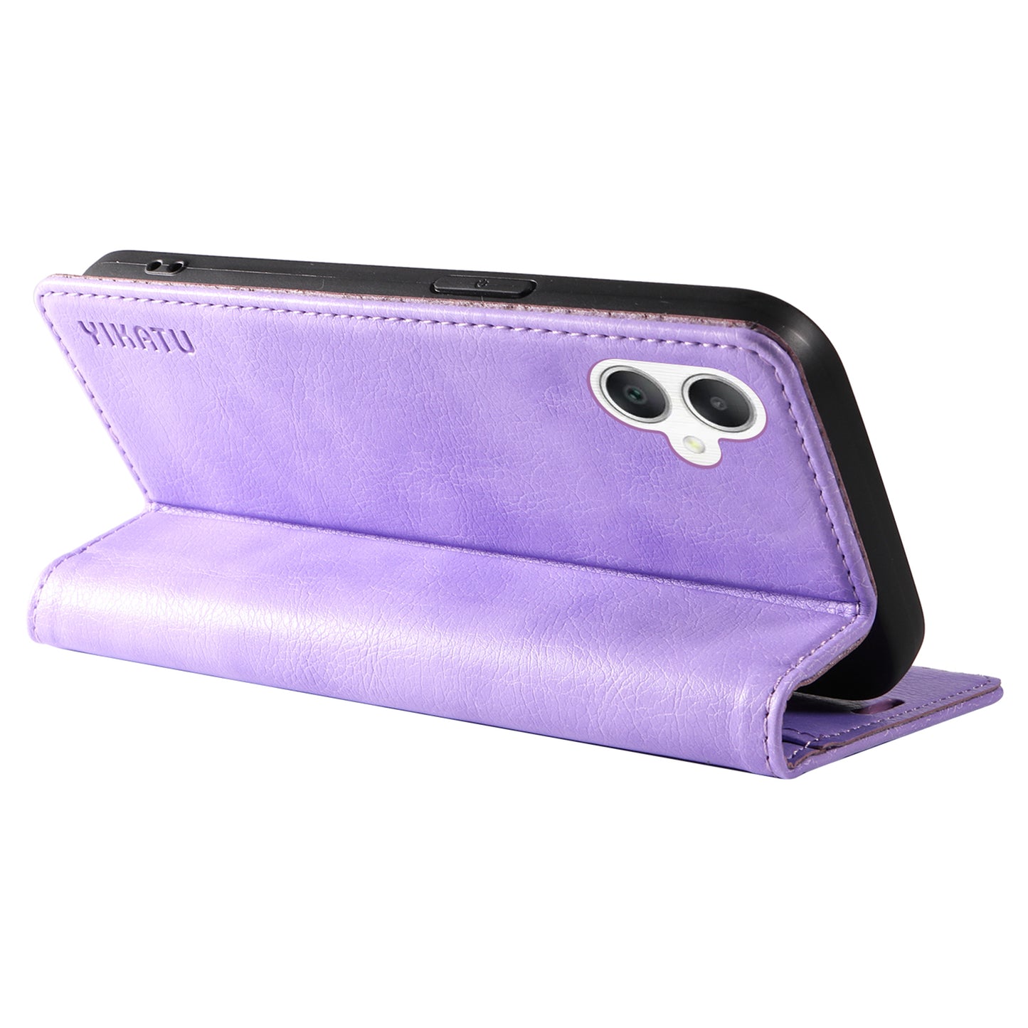 YIKATU YK-006 For Samsung Galaxy A06 Case Wallet Litchi Grain Leather Phone Cover Magnetic Auto-Absorbed - Purple