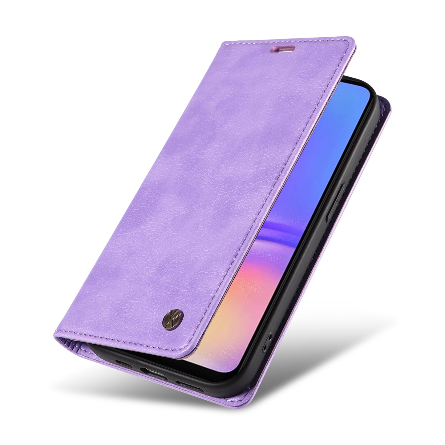 YIKATU YK-006 For Samsung Galaxy A06 Case Wallet Litchi Grain Leather Phone Cover Magnetic Auto-Absorbed - Purple