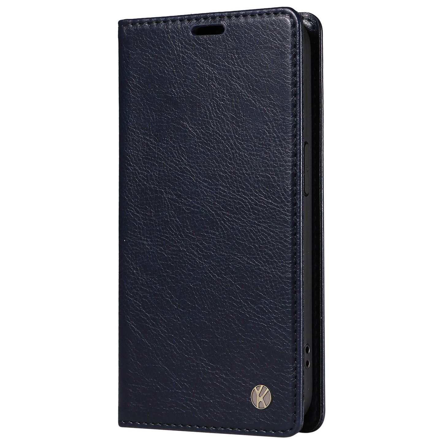YIKATU YK-006 For Samsung Galaxy A06 Case Wallet Litchi Grain Leather Phone Cover Magnetic Auto-Absorbed - Navy Blue