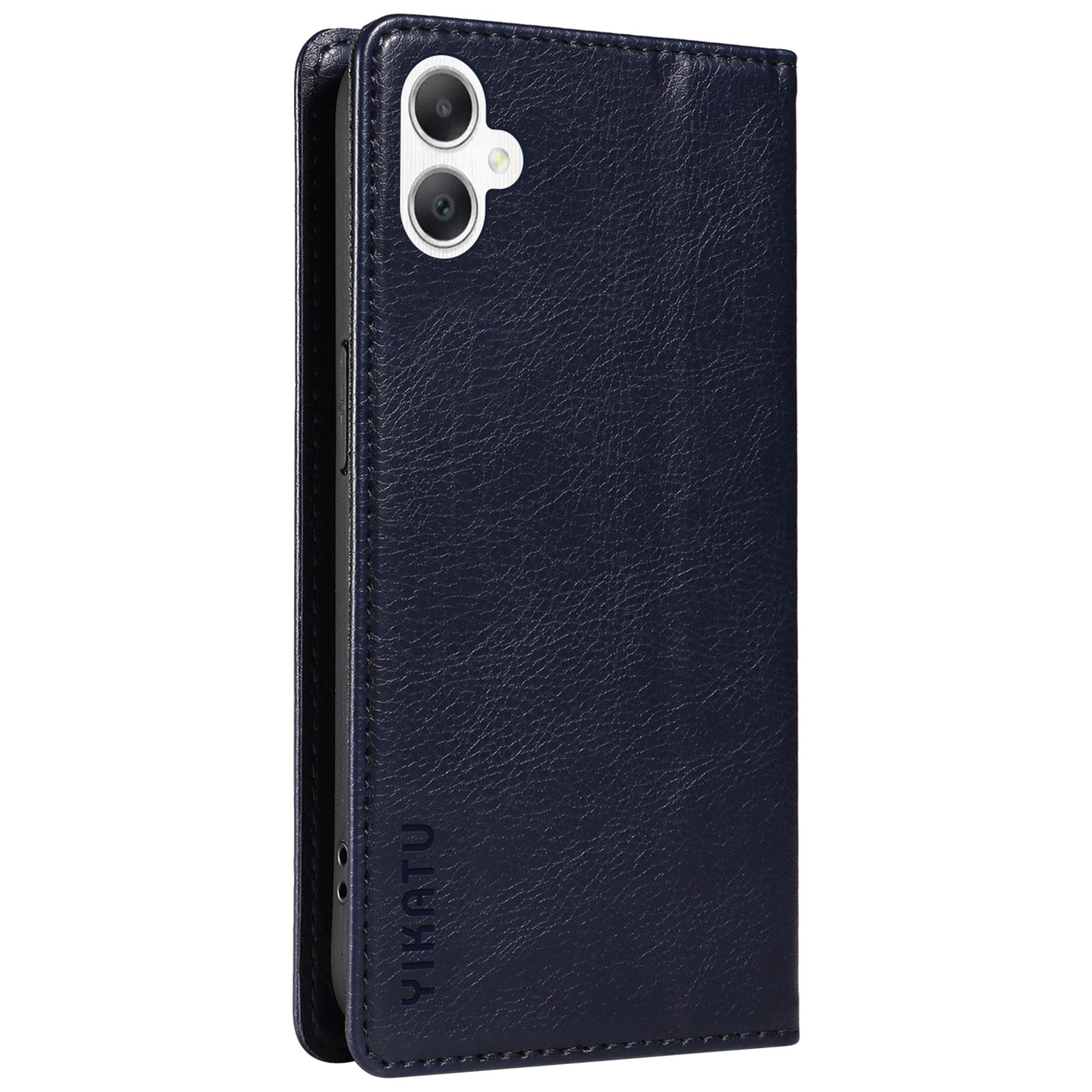 YIKATU YK-006 For Samsung Galaxy A06 Case Wallet Litchi Grain Leather Phone Cover Magnetic Auto-Absorbed - Navy Blue