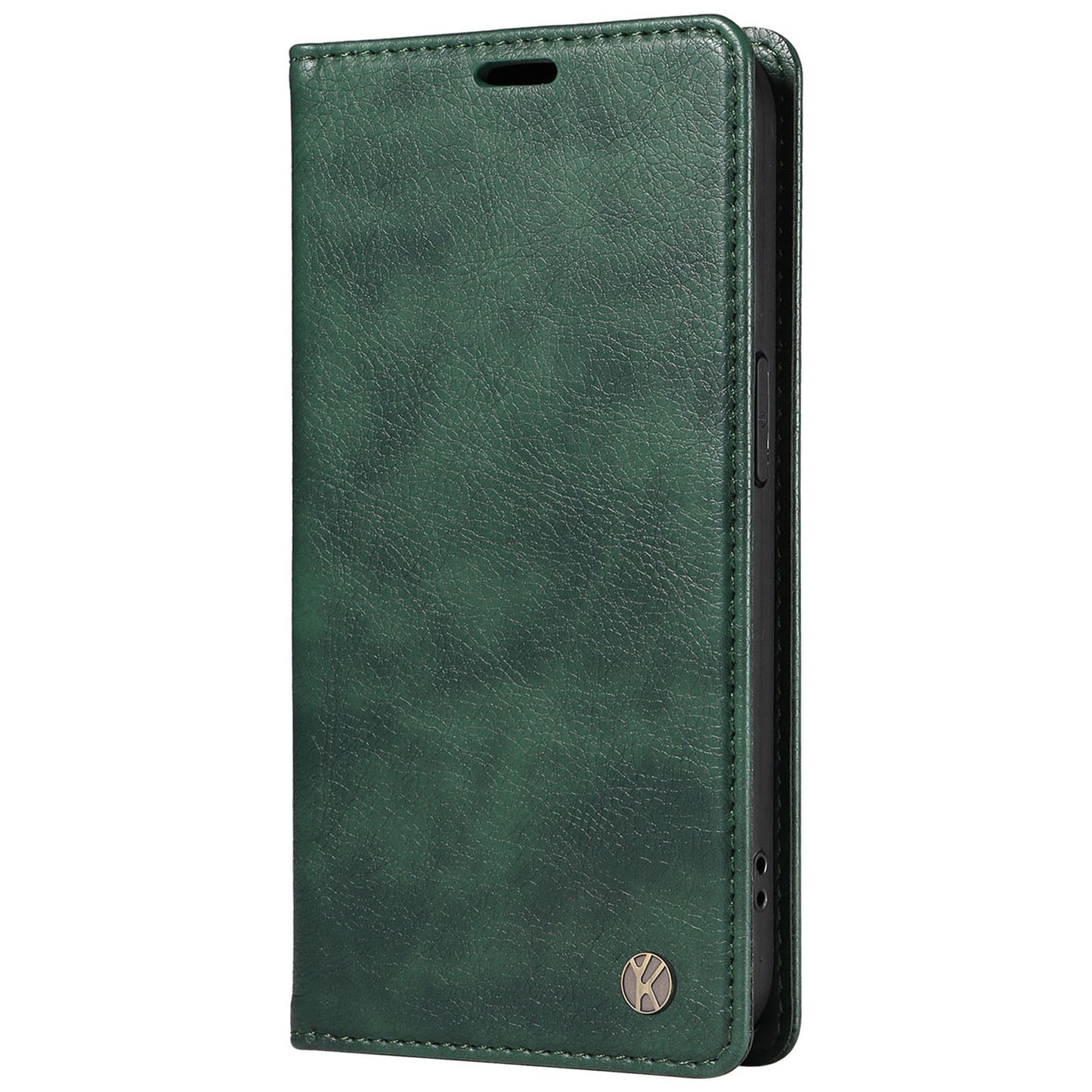 YIKATU YK-006 For Samsung Galaxy A06 Case Wallet Litchi Grain Leather Phone Cover Magnetic Auto-Absorbed - Green