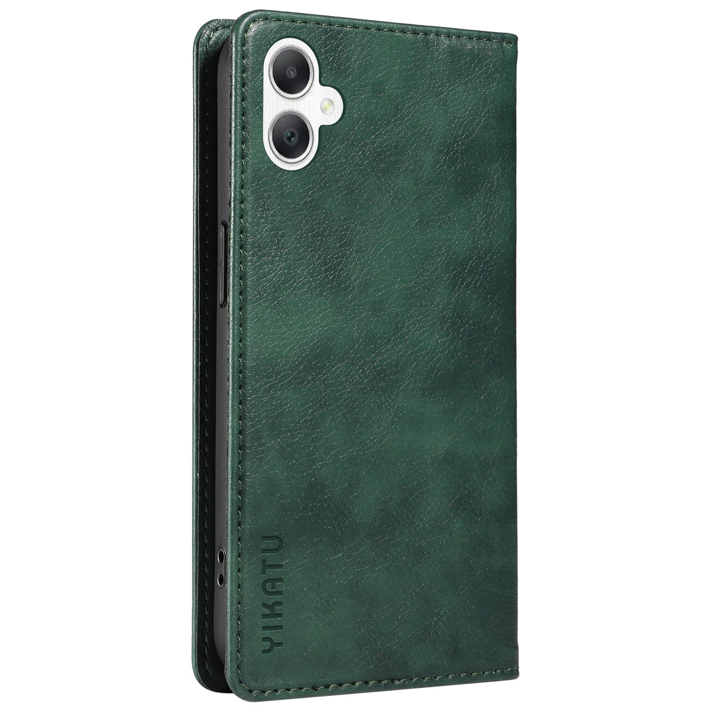 YIKATU YK-006 For Samsung Galaxy A06 Case Wallet Litchi Grain Leather Phone Cover Magnetic Auto-Absorbed - Green