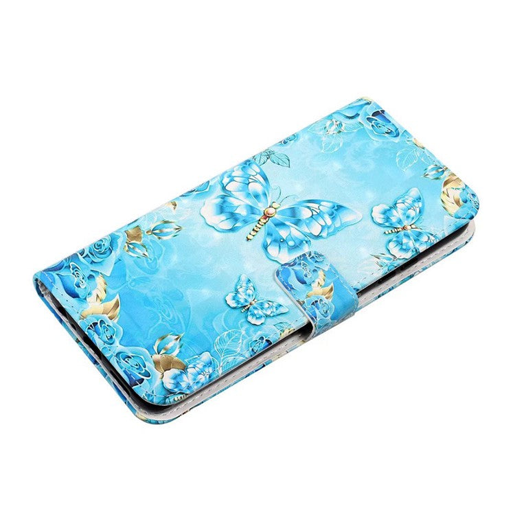 For OnePlus Nord 4 Case 3D Creative Pattern PU Leather Stand Phone Cover - Blue Butterfly
