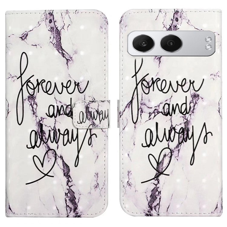 For OnePlus Nord 4 Case 3D Creative Pattern PU Leather Stand Phone Cover - Forever and Always