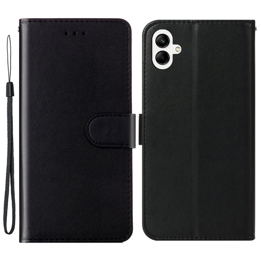 For Samsung Galaxy A06 Case PU Leather Flip Phone Cover Wallet Card Slot Holder - Black
