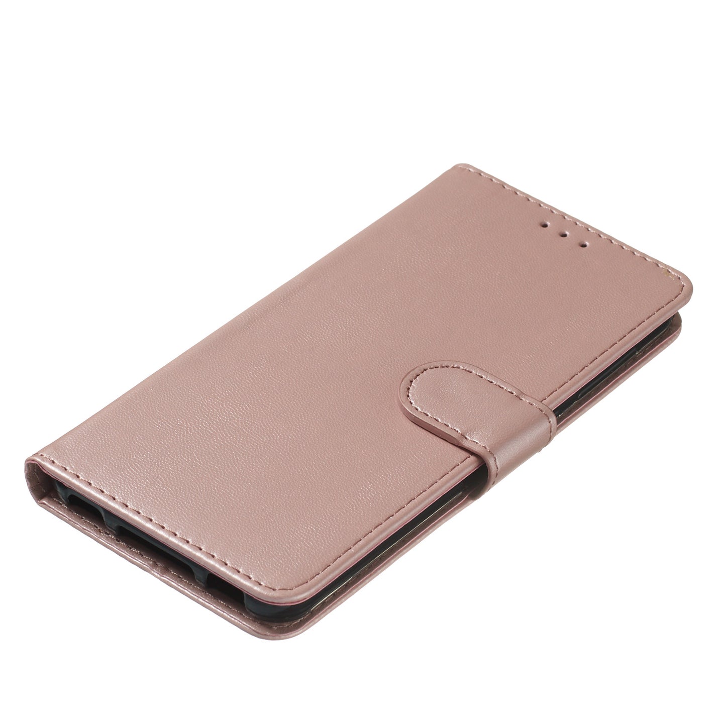 For Samsung Galaxy A06 Case PU Leather Flip Phone Cover Wallet Card Slot Holder - Rose Gold