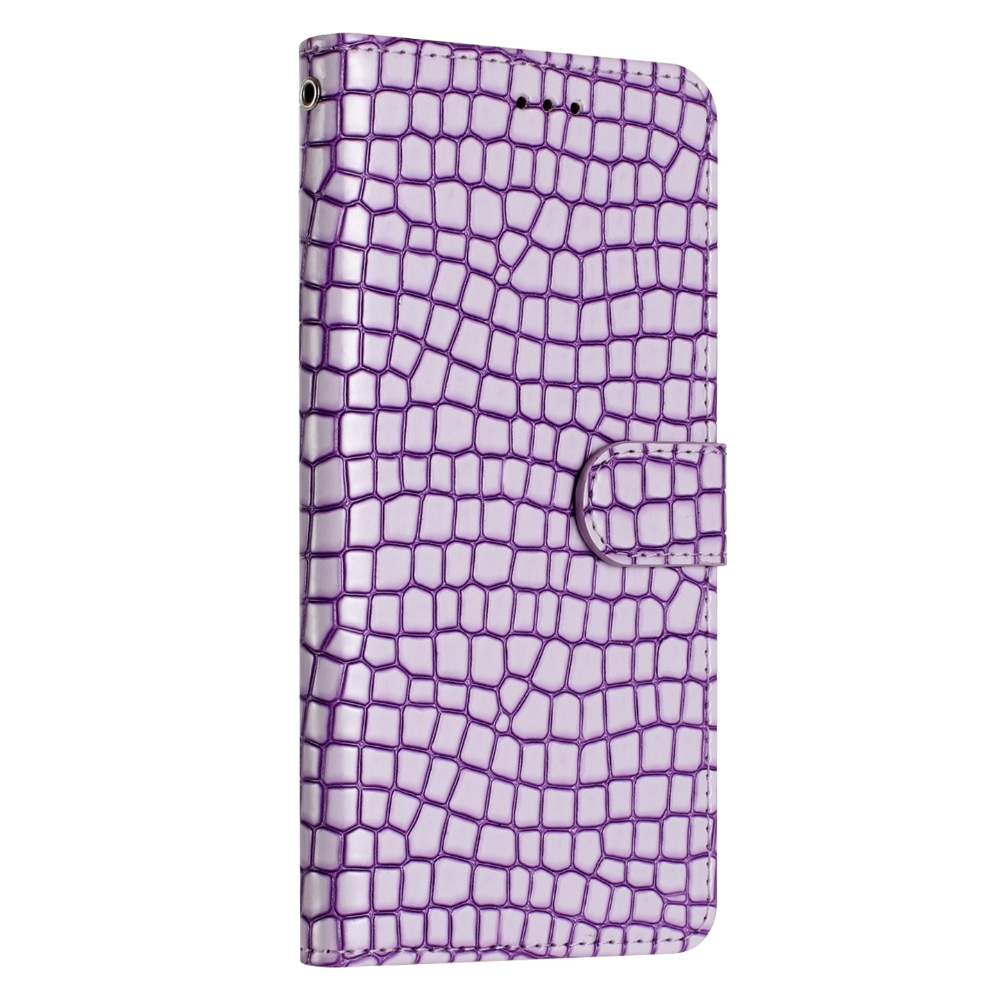 For Samsung Galaxy A06 Case Classic Crocodile Pattern PU Leather Phone Cover - Purple