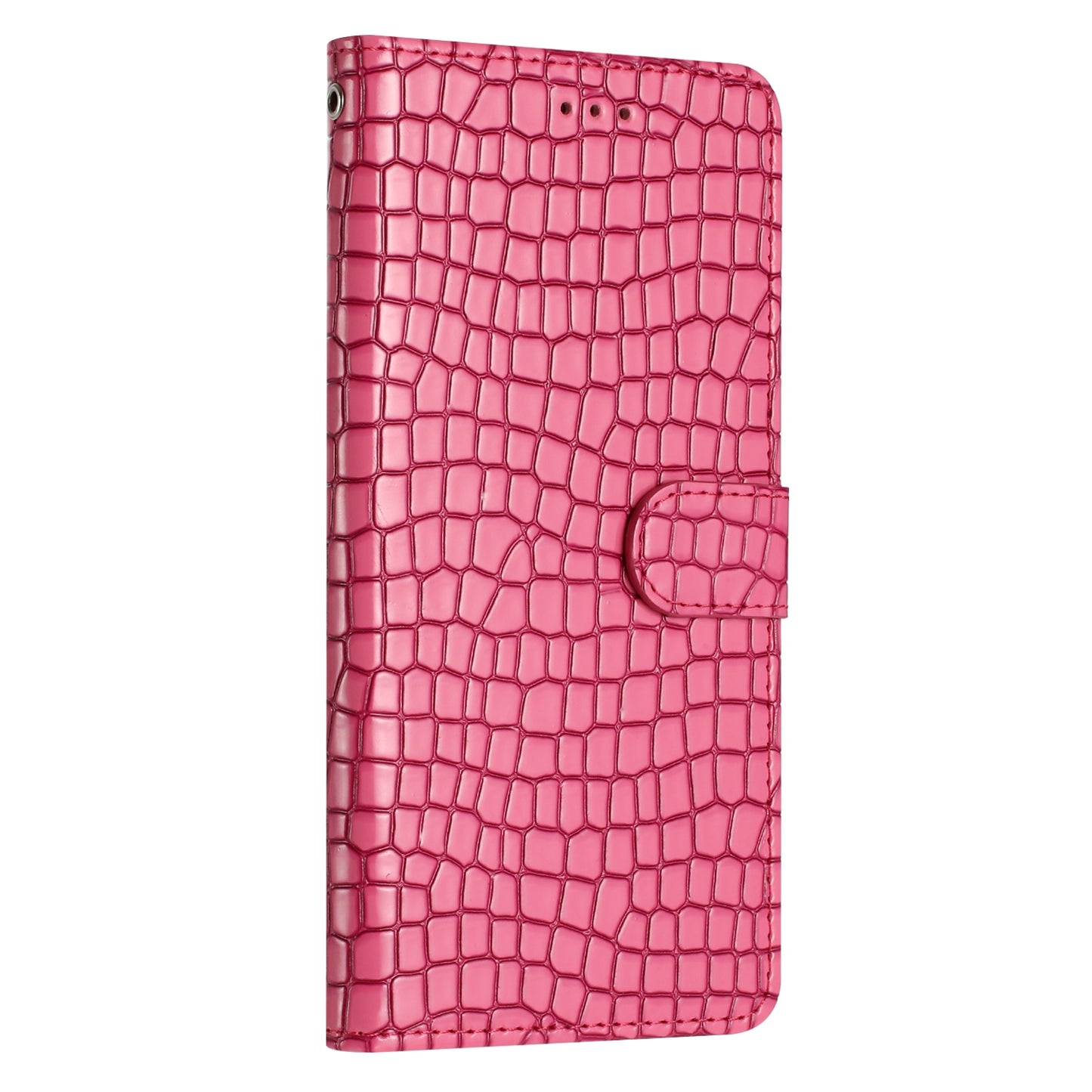 For Samsung Galaxy A06 Case Classic Crocodile Pattern PU Leather Phone Cover - Rose