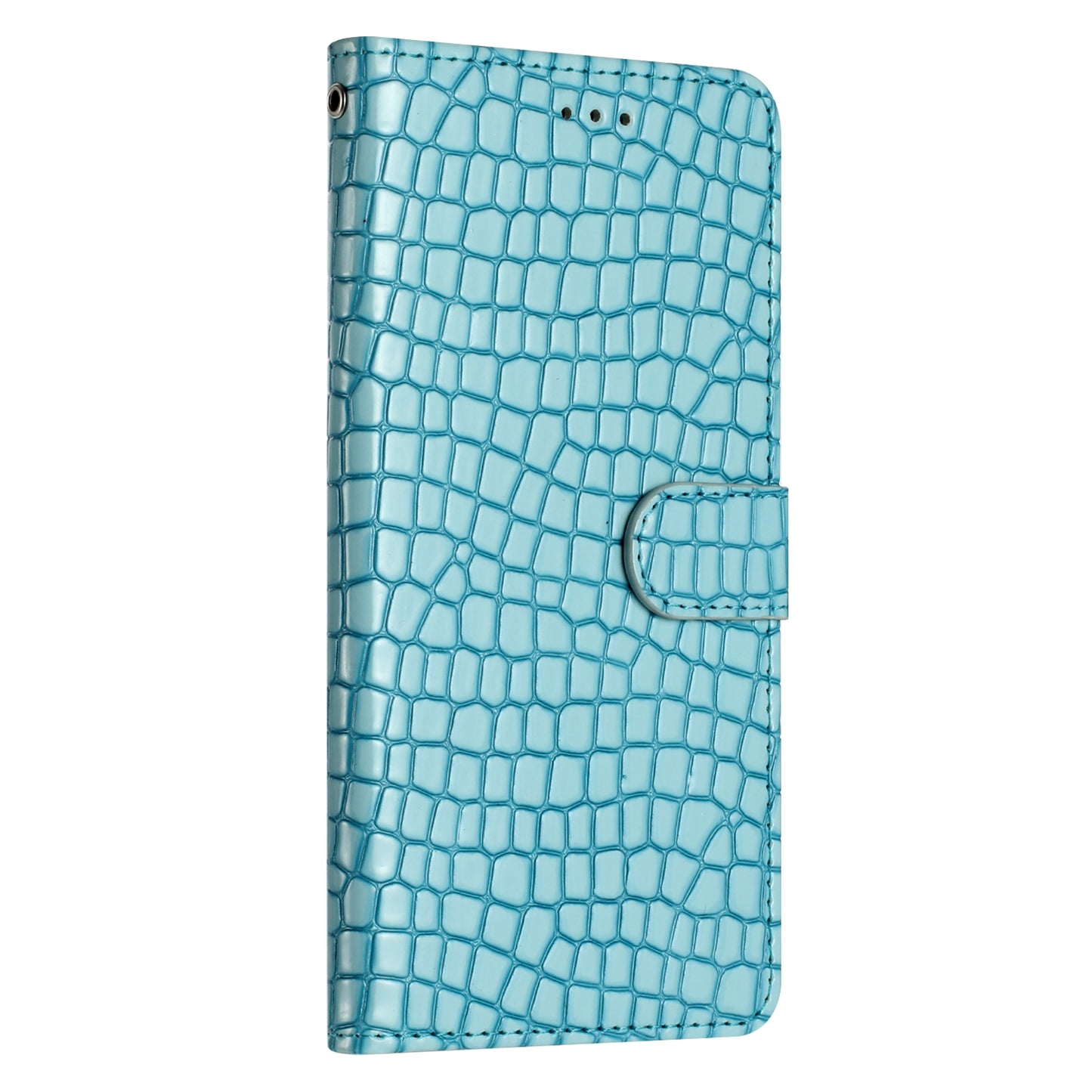 For Samsung Galaxy A06 Case Classic Crocodile Pattern PU Leather Phone Cover - Blue
