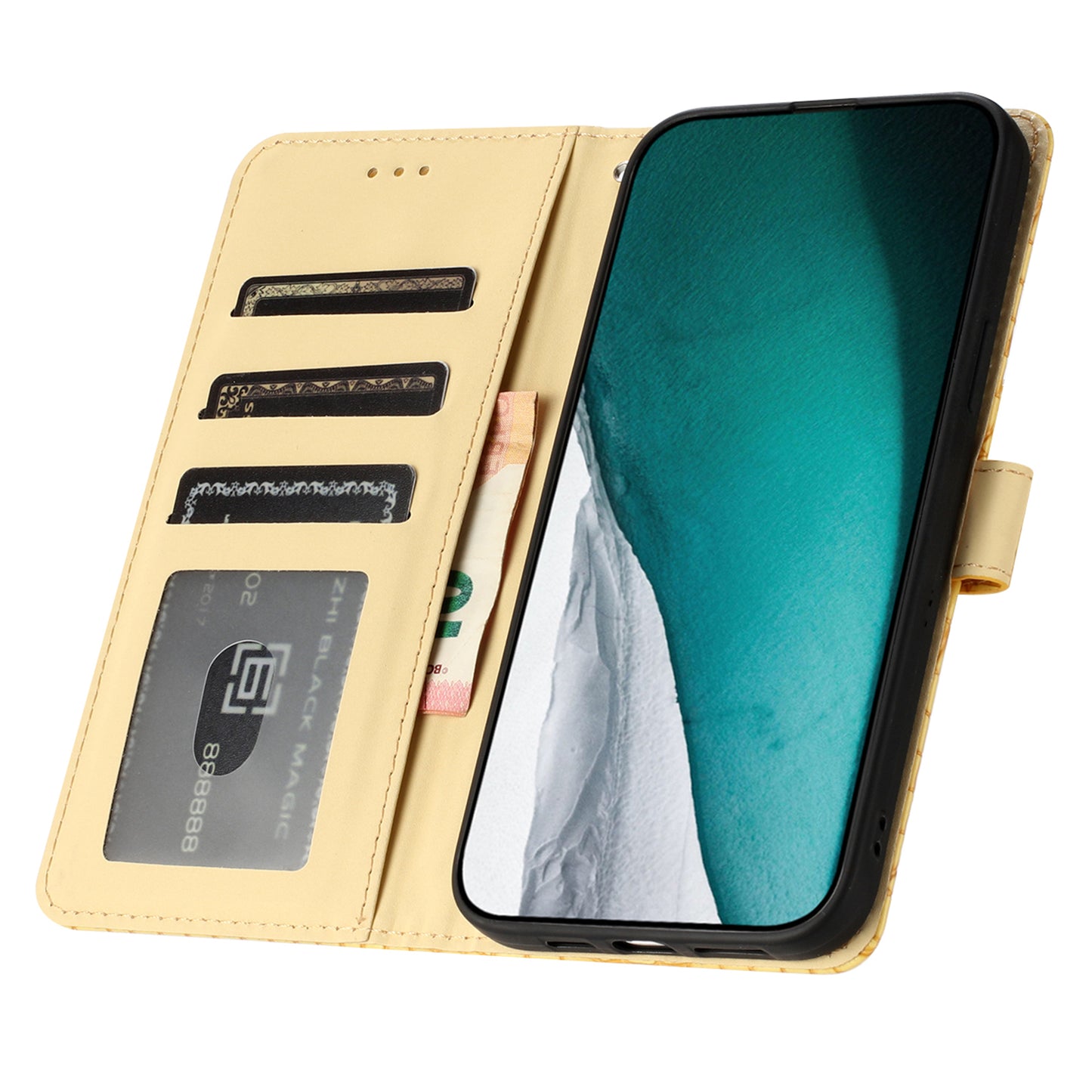 For Samsung Galaxy A06 Case Classic Crocodile Pattern PU Leather Phone Cover - Yellow