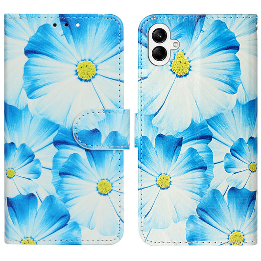 For Samsung Galaxy A06 Case Pattern PU Leather Flip Phone Cover - Orchid