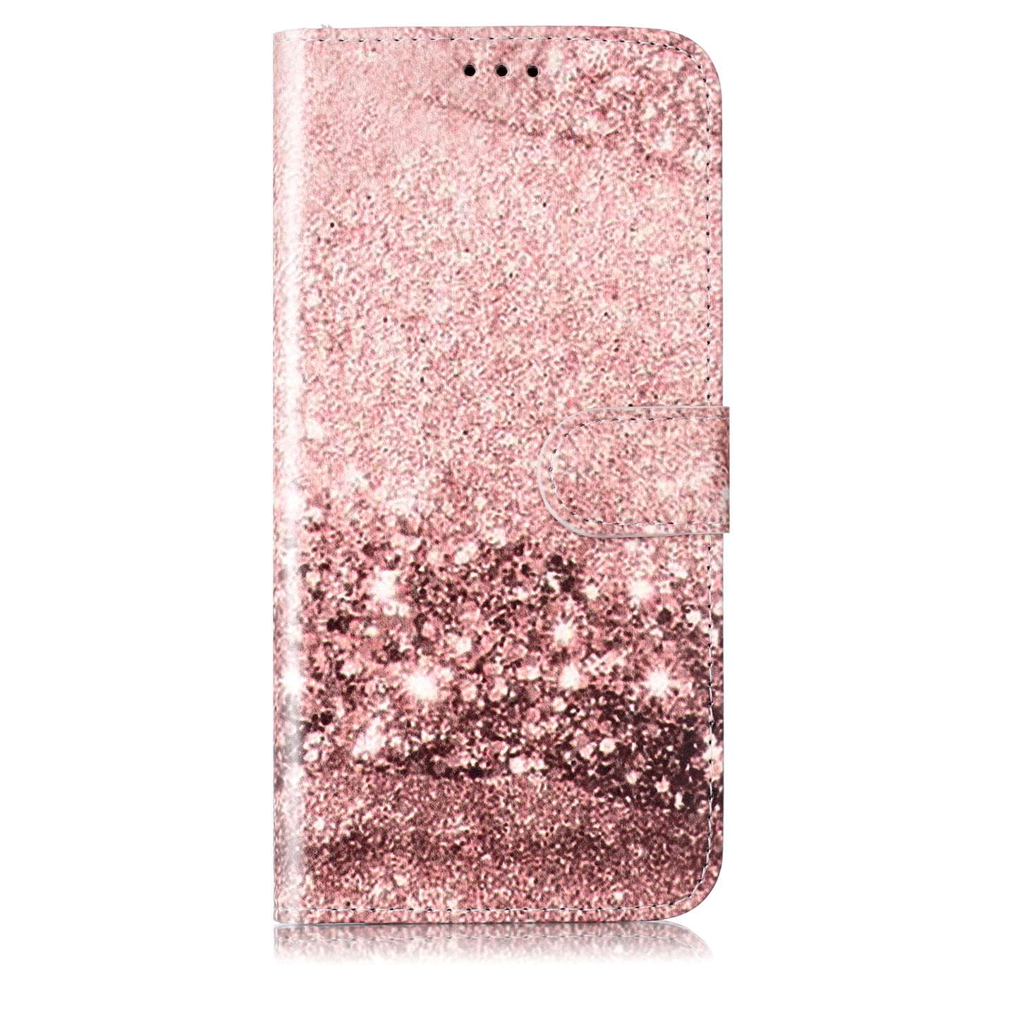 For Samsung Galaxy A06 Case Pattern PU Leather Flip Phone Cover - Rose Gold Marble