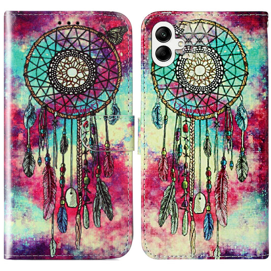 For Samsung Galaxy A06 Case Pattern PU Leather Flip Phone Cover -  Dream Catcher
