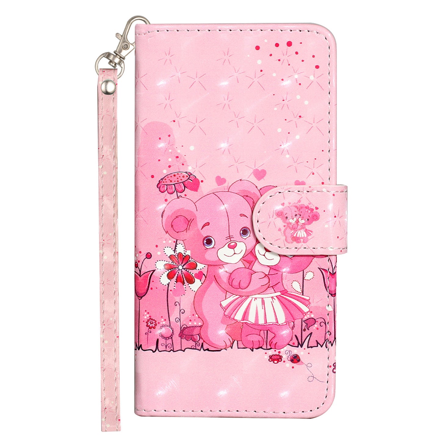 For Samsung Galaxy A06 Case 3D Pattern Printed Phone Leather Phone Cover - Bears