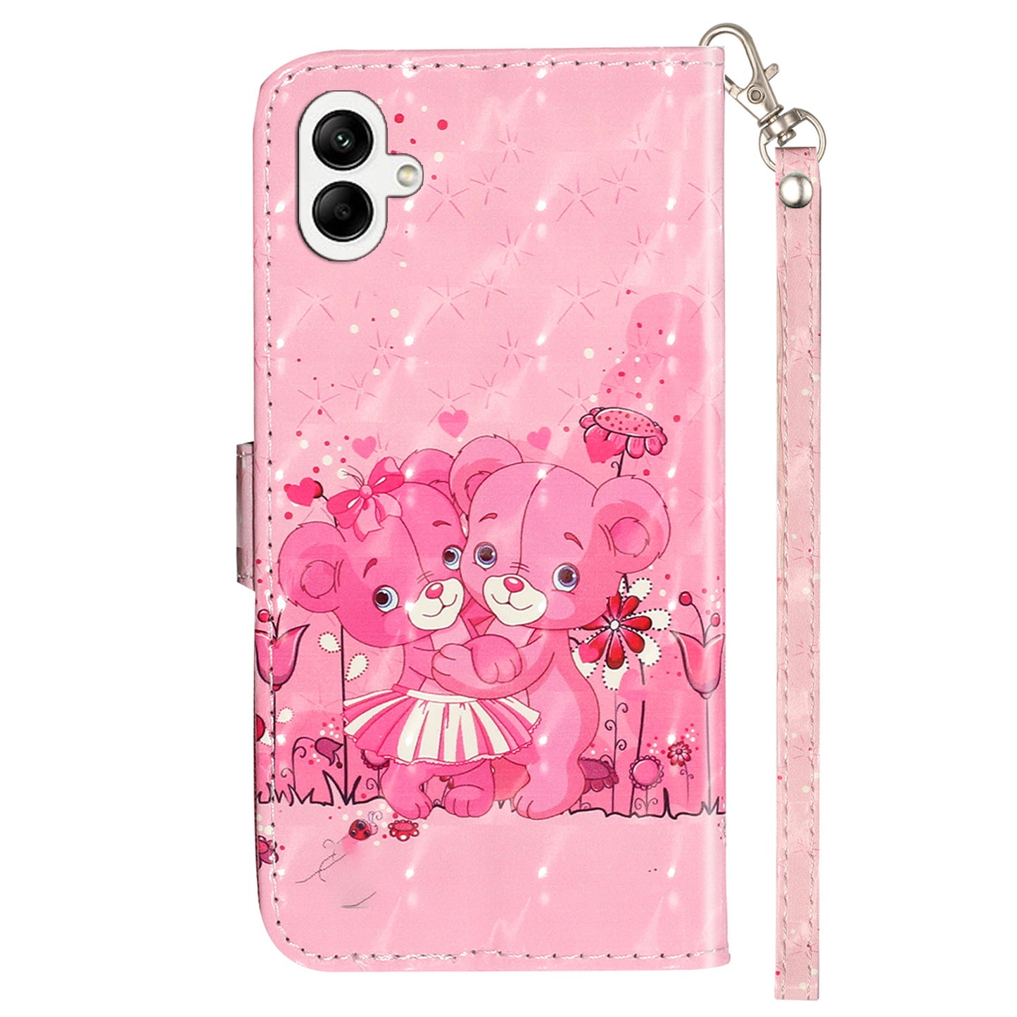 For Samsung Galaxy A06 Case 3D Pattern Printed Phone Leather Phone Cover - Bears