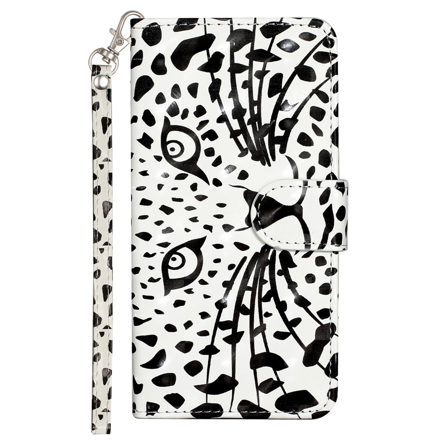 For Samsung Galaxy A06 Case 3D Pattern Printed Phone Leather Phone Cover - Leopard Head