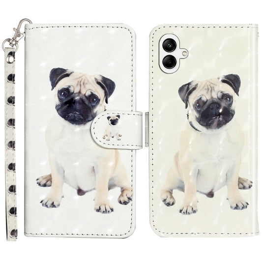 For Samsung Galaxy A06 Case 3D Pattern Printed Phone Leather Phone Cover - Dog