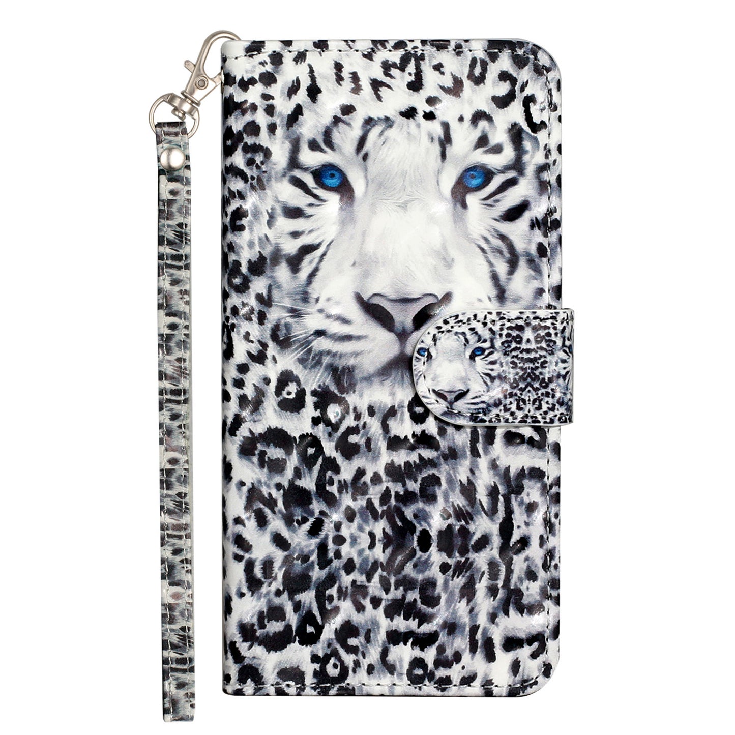 For Samsung Galaxy A06 Case 3D Pattern Printed Phone Leather Phone Cover - Leopard