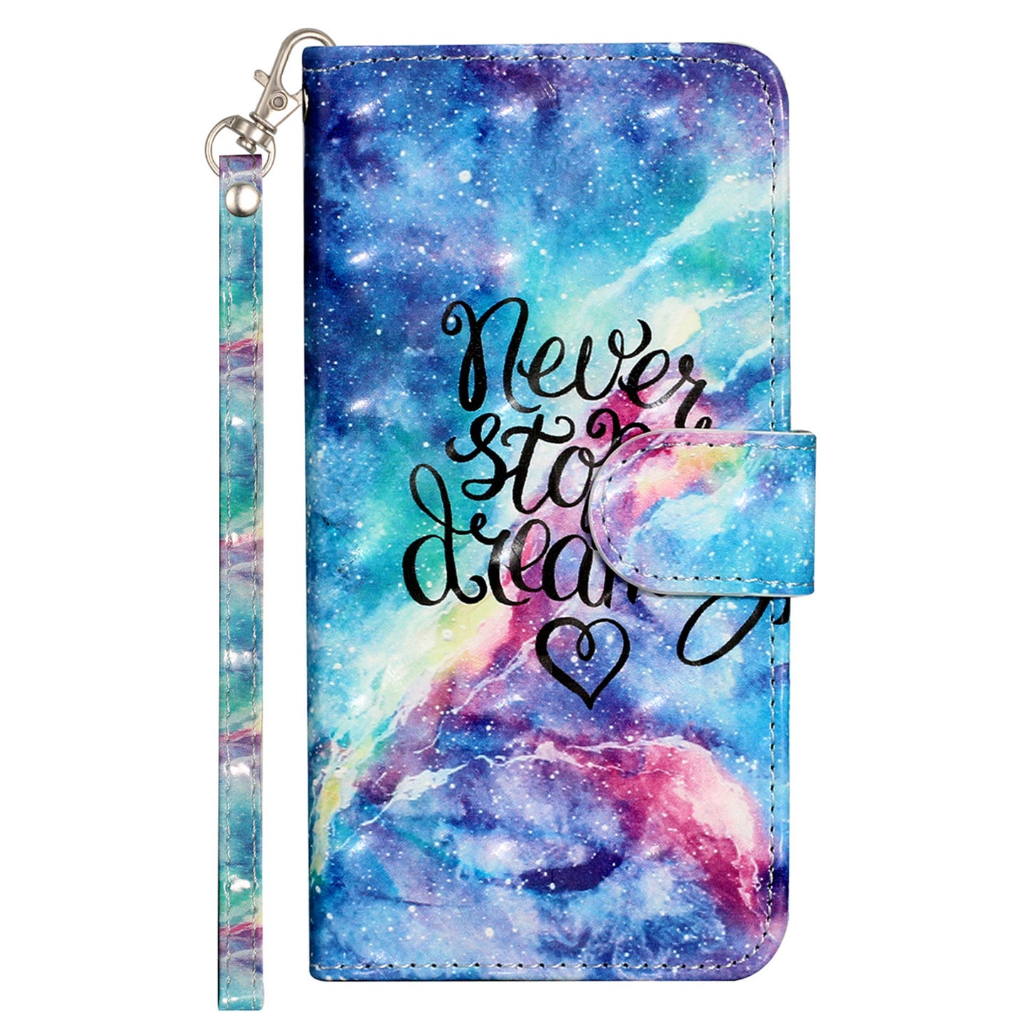 For Samsung Galaxy A06 Case 3D Pattern Printed Phone Leather Phone Cover - Starry Sky