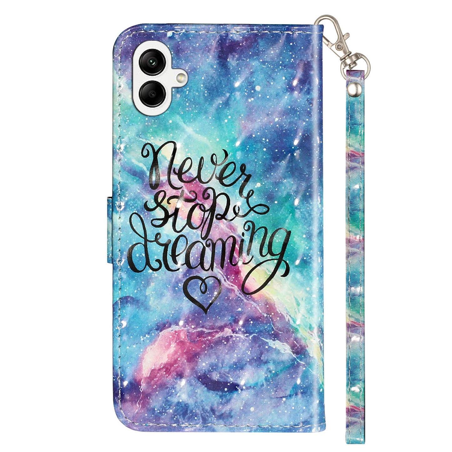 For Samsung Galaxy A06 Case 3D Pattern Printed Phone Leather Phone Cover - Starry Sky