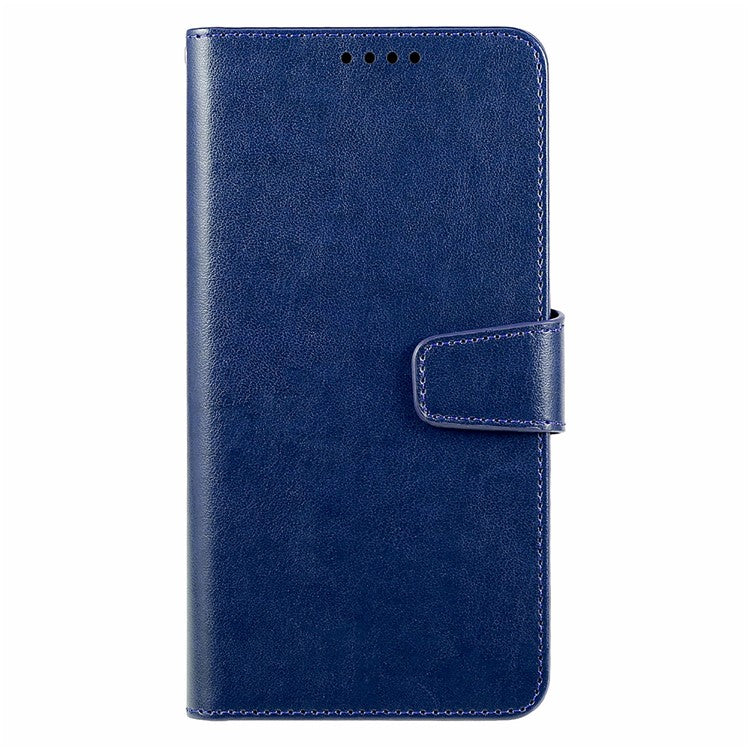 For iPhone 16 Plus Case Card Holder Wallet Leather Phone Cover Stand - Blue