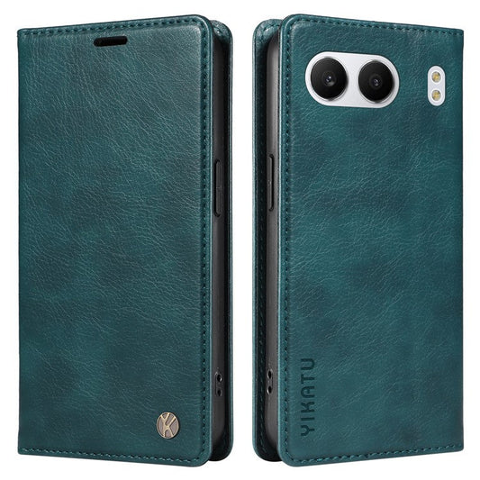 YIKATU YK-006 For OnePlus Nord 4 Case Wallet Litchi Grain Leather Phone Cover Magnetic Auto-Absorbed - Blue