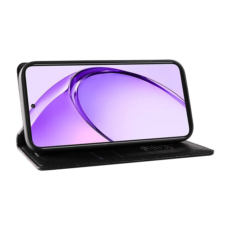 YIKATU YK-006 For Oppo A3 Pro (Global) 5G  /  A3 Pro (India) 5G Case Wallet Litchi Grain Leather Phone Cover Magnetic Auto-Absorbed - Black