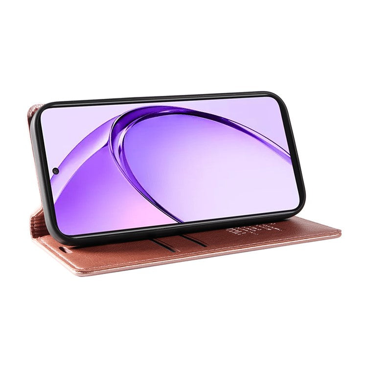 YIKATU YK-006 For Oppo A3 Pro (Global) 5G  /  A3 Pro (India) 5G Case Wallet Litchi Grain Leather Phone Cover Magnetic Auto-Absorbed - Rose Gold