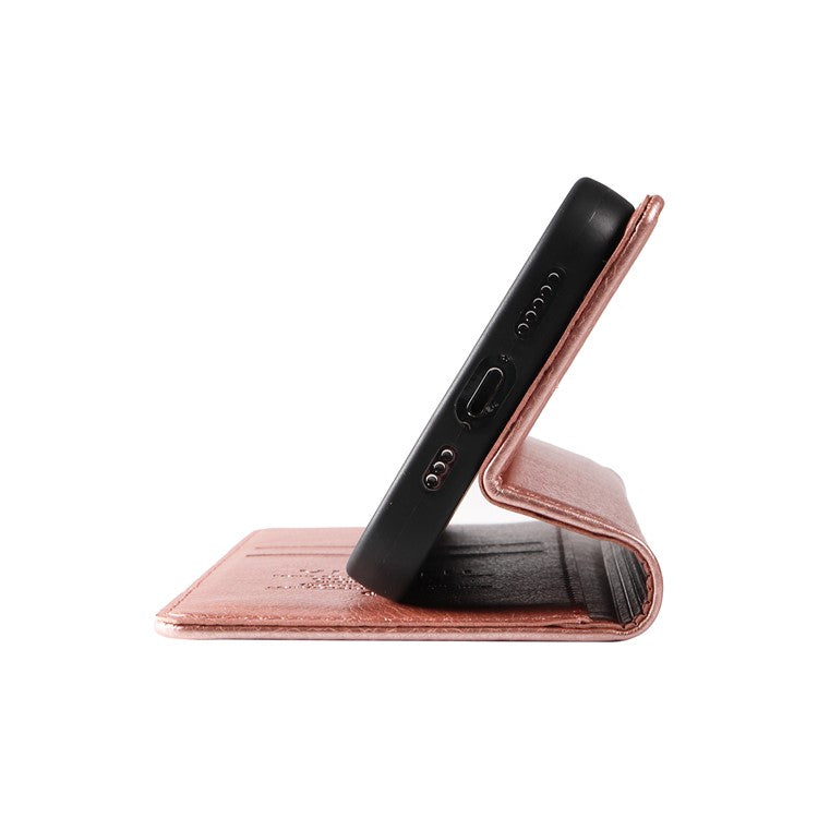 YIKATU YK-006 For Oppo A3 Pro (Global) 5G  /  A3 Pro (India) 5G Case Wallet Litchi Grain Leather Phone Cover Magnetic Auto-Absorbed - Rose Gold