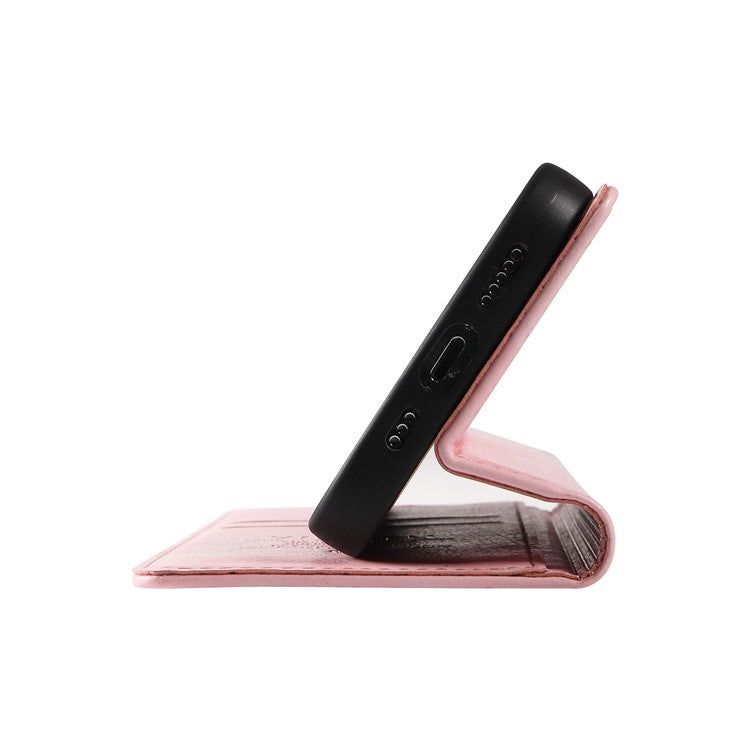 YIKATU YK-006 For Oppo A3 Pro (Global) 5G  /  A3 Pro (India) 5G Case Wallet Litchi Grain Leather Phone Cover Magnetic Auto-Absorbed - Pink