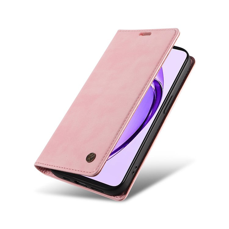 YIKATU YK-006 For Oppo A3 Pro (Global) 5G  /  A3 Pro (India) 5G Case Wallet Litchi Grain Leather Phone Cover Magnetic Auto-Absorbed - Pink