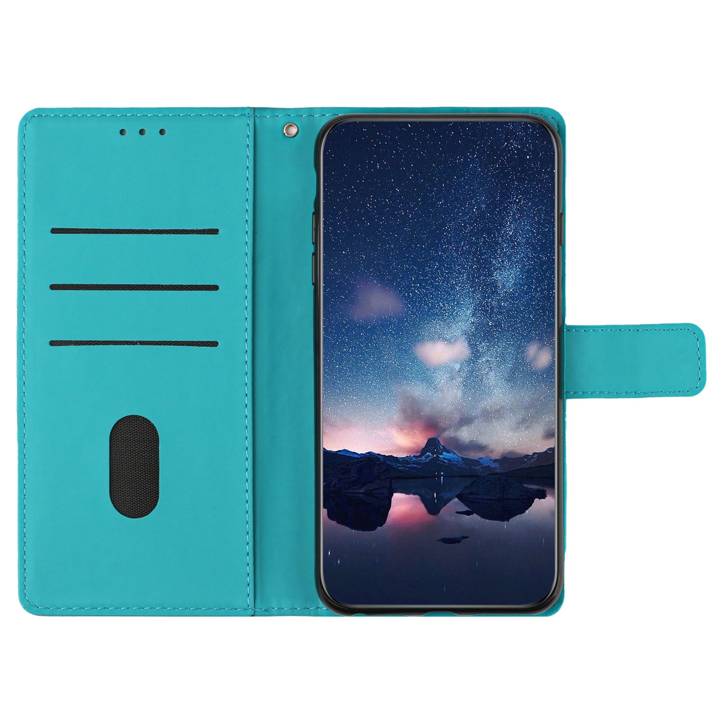 For Samsung Galaxy A06 Case Rhombus Leather Horizontal Flip Phone Cover - Green